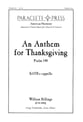 Anthem for Thanksgiving SATB choral sheet music cover